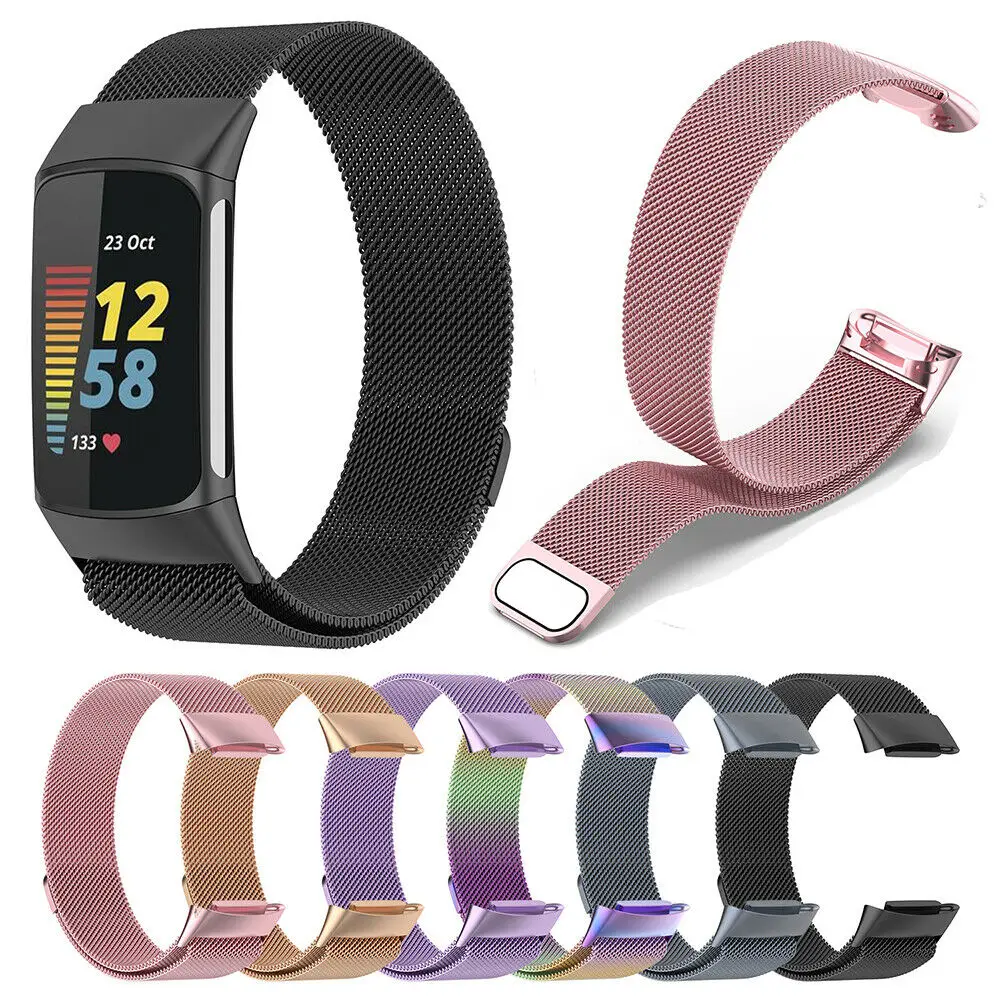 Stainless Steel Band For fitbit charge 5 Smart Wacth Sport Wrist Strap