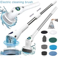 8-in-1 Multifunctional Electric Cleaning Brush Bathroom Kitchen Brush Cleaning With LED NightLight Rotatable Household Brush