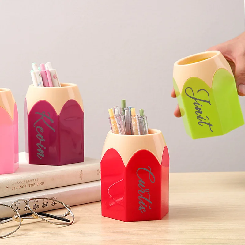Vibrant Multifunctional Round Desktop Pen Holder & Organizer