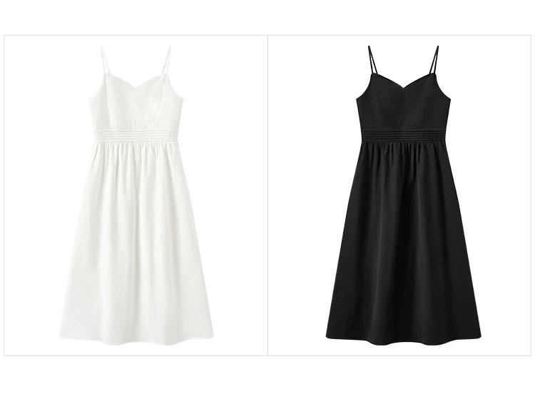 Vestido de mujer, color liso, midi, elegante, moderno y suave, nuevo vestido camisola de verano con cuello en V.