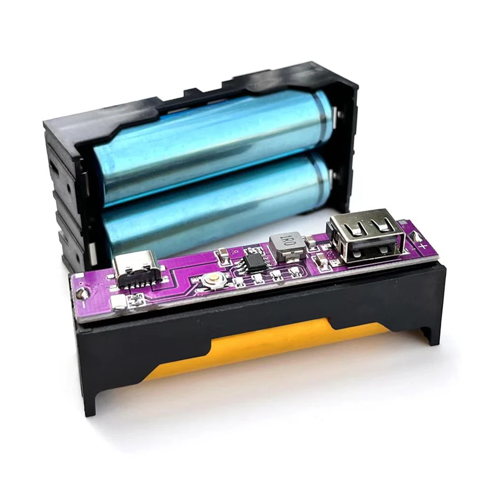 

18650 Charging Board 5V 2.1A Mobile Power Bank Battery Box Charger Board with Overcharge Short Circuit Protection DIY Shell Case