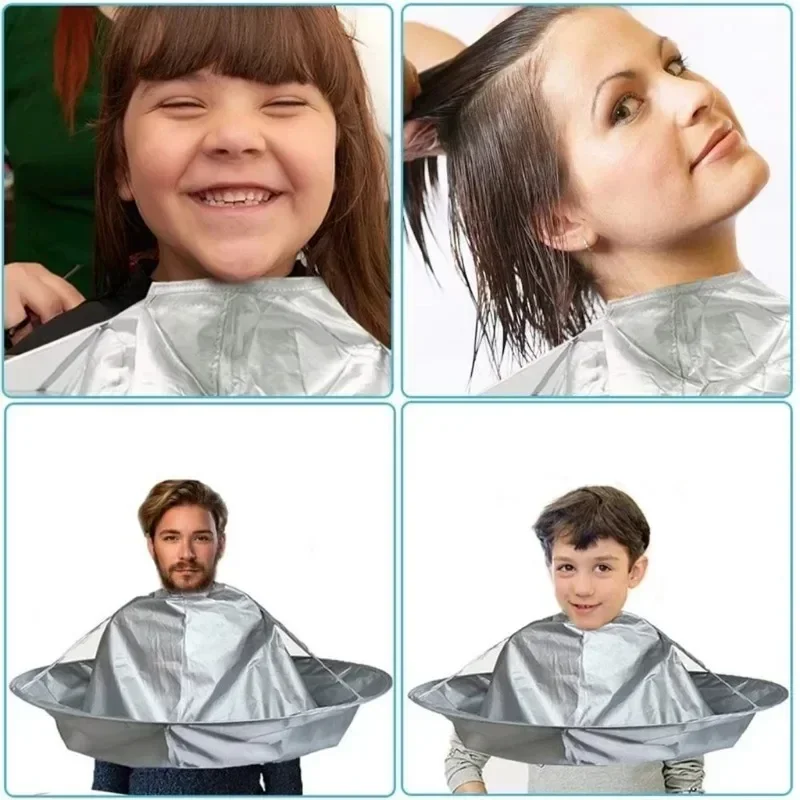 Haircut Cape Hair Cut Umbrella Capes Haircut Cloak Cloth Hair Dye Three-Dimensional Breathable Household Foldable Tool