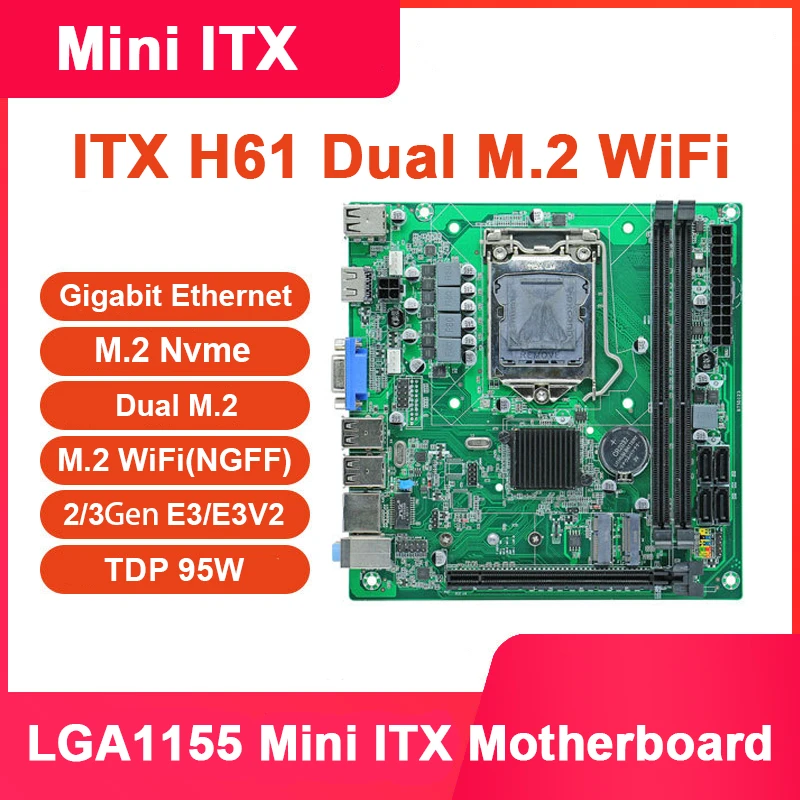 Mini Itx Motherboard H61 For I5 3570 Core I7/i5/i3/pentium /celeron Itx