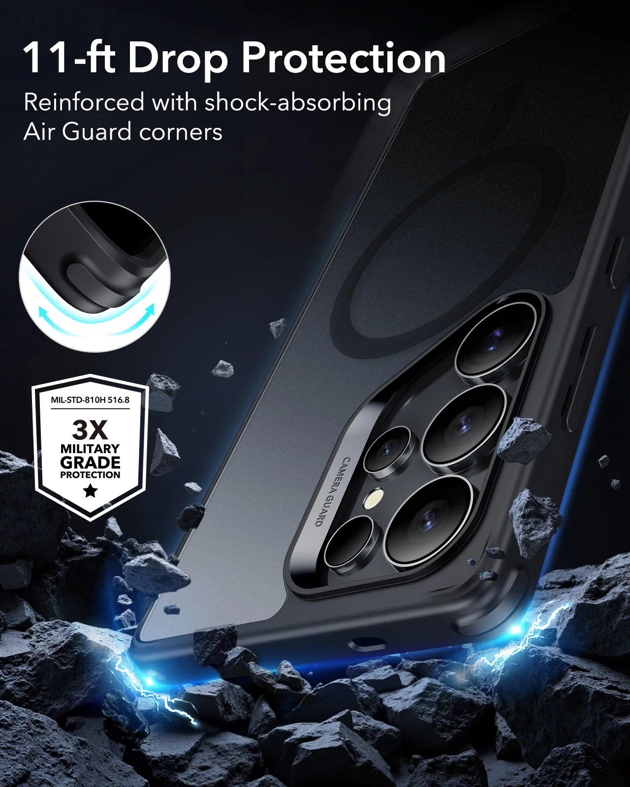 ESR for Galaxy S25 Ultra Phone Case with MagSafe Yellowing Resistant Back Cover for Samsung Galaxy S25 Plus S24 Ultra Clear Case 5