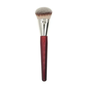 1pc 101 Contoured Foundation Makeup brushes Angled Liquid Base Concealer Make up brushes Red wood handle cosmetic tools 506 1