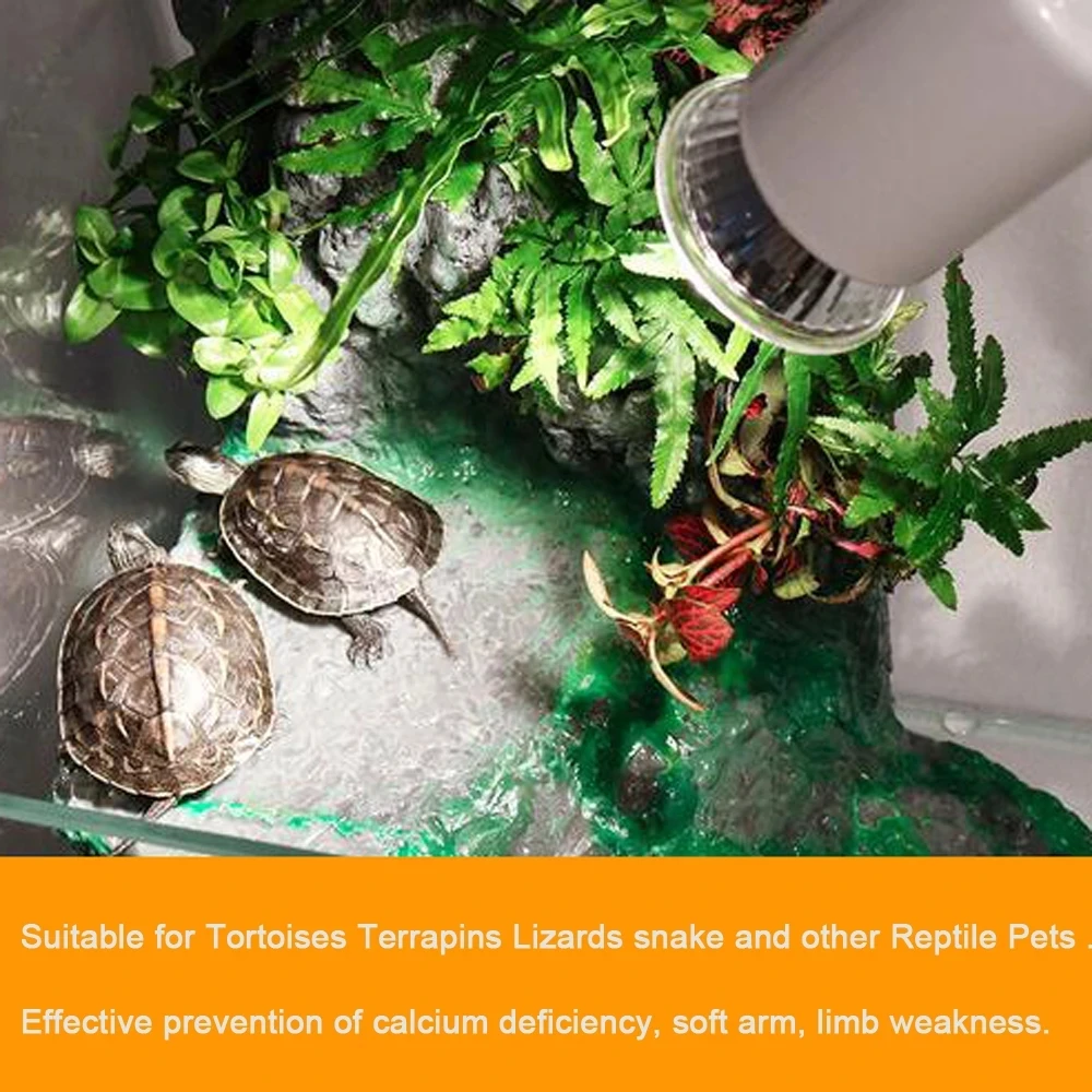 UVA+UVB 3.0 Reptile Lamp Turtle Basking UV Light Bulbs Heating Lamp Amphibians Lizards Temperature Control Lamps 25/50/75W 1Pc