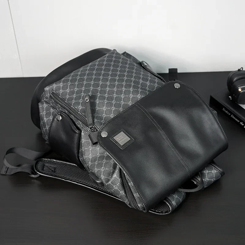 New Fashion Men's Backpack Fashion Floral Printed Travel Bags High Capacity Business Laptop Backpack Men Schoolbag Male Back Bag 3