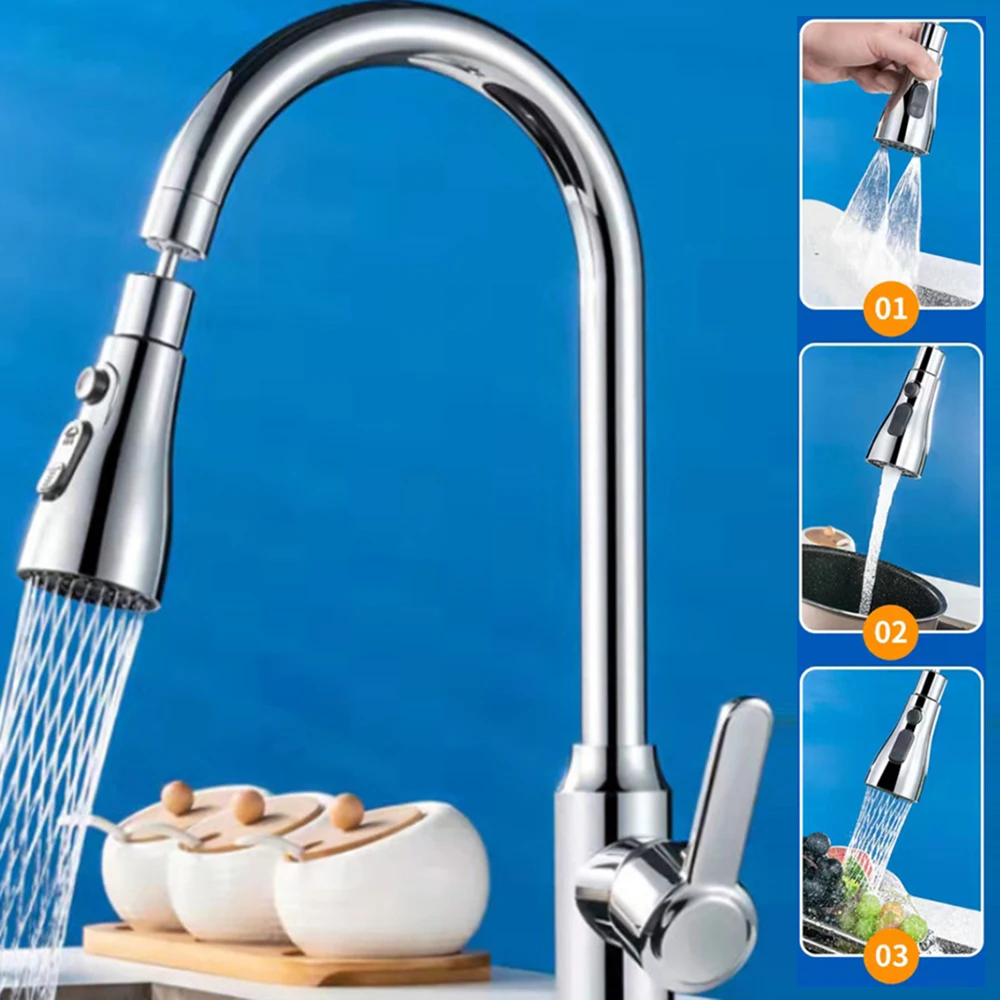 Torneira de Cozinha e Banheiro Aerde Rotação de 360 Graus com Modos de Poupança de Água Adaptador de Bico Ideal para Pia