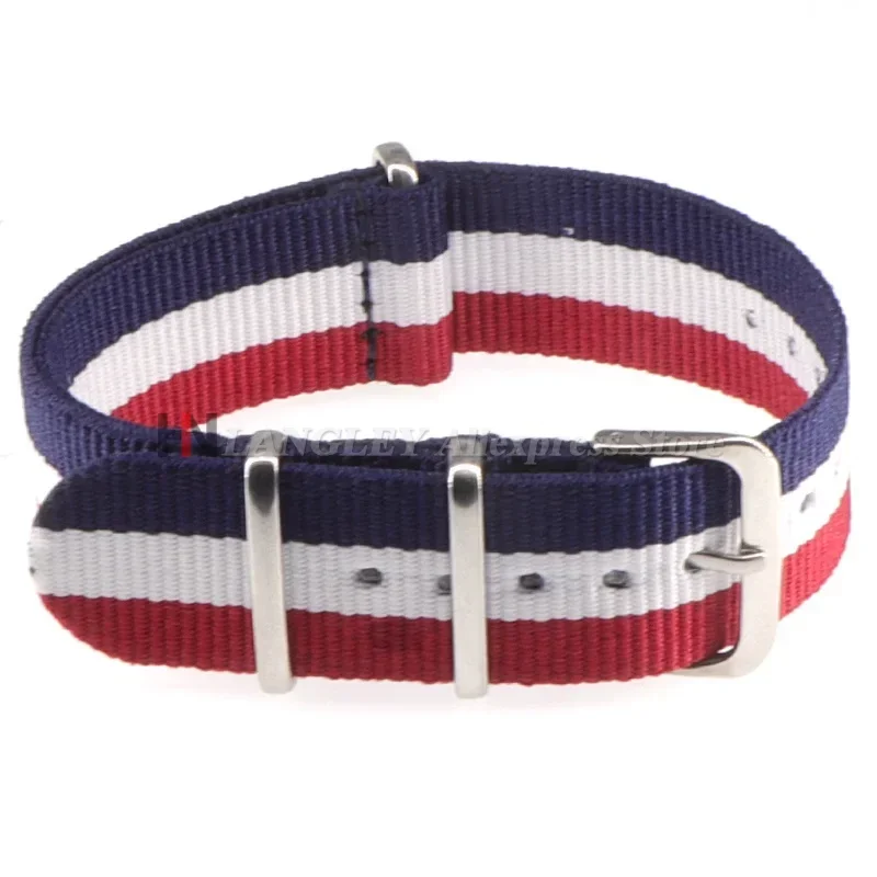 Nylon Army Sports Black Watch Strap - Fabric Band with Buckle
