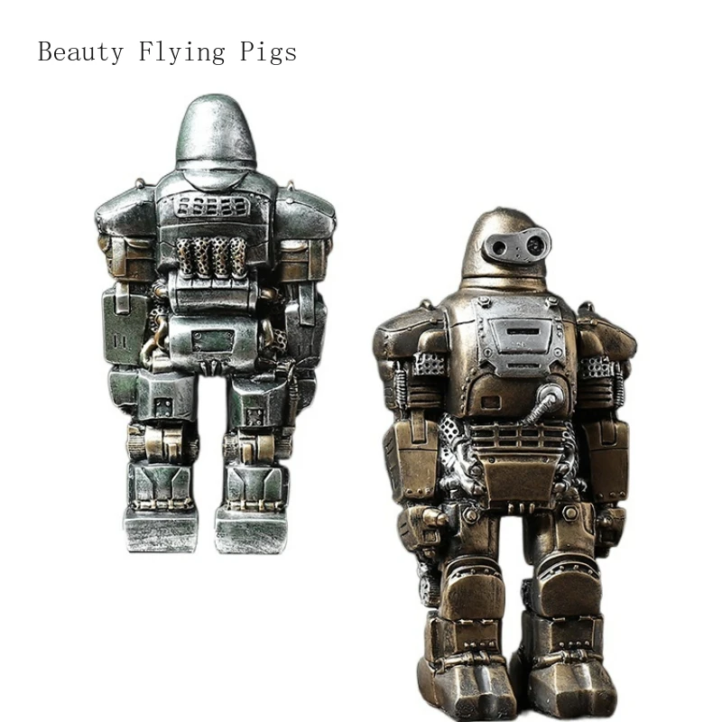 American Vintage Iron Man Robot Wine Cabinet Libreria Cabinet Piccola Decorazione Retrò E Nostalgico/Anziani Mobili Persone