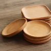 Natural Wood 12Cm Cookies Tray Round Wooden Plate Dessert Snack Tray Kitchen Baby Plate Cup Tray Bowls Plates Trays Home Decor 4