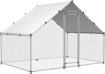 Large Metal Chicken Coop with Coverr 1