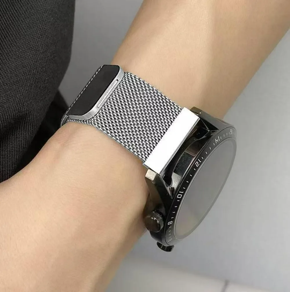Milanese Stainless Steel Smartwatch Strap - Adjustable Mesh Wristband