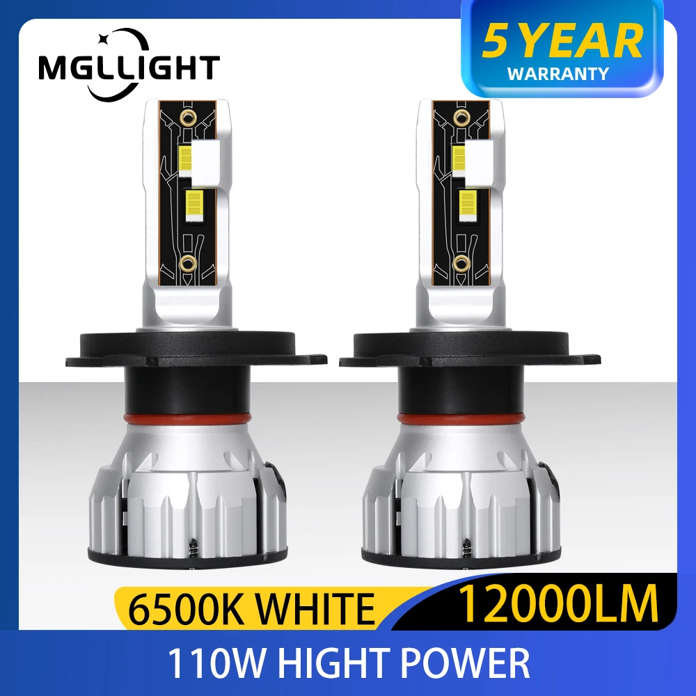 

MGLLIGHT Mini H4 H7 LED Bulb Car Headlight H1 H11 9005 HB3 9006 HB4 12000LM High Power 6500K Auto Headlamp Fog Light Bulbs