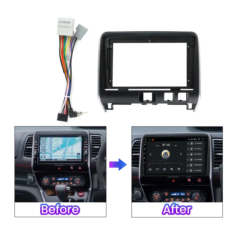Navifly ڵ   ̺, Nissan Serena 5 V C27 2016 - 2021 Fascia ӿũ г   ŰƮ, 10 ġ ȵ̵ 2Din