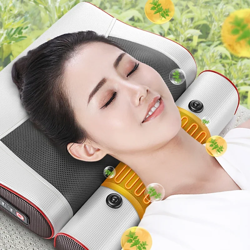 Cervical Vertebra Massager, Neck, Back, Waist, Neck, Shoulder, Whole Body, Multifunctional Household Pillow Artifact