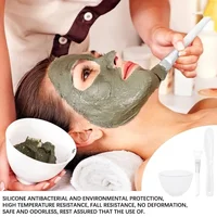 Face Skin Care Tool Set Silicone Facial Mask Brushes Beauty Salon Bowl Spoon Mask Mud Film Brush Skin Care DIY Beauty Tools 3