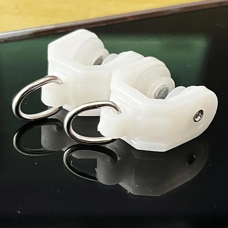 Description Picture 6 of item30pcs Curtain Track Accessories Sliding Wheel Roller Retro Straight Rail Bent Rail Hook Ring Nylon Pulley Curtain Hardware
