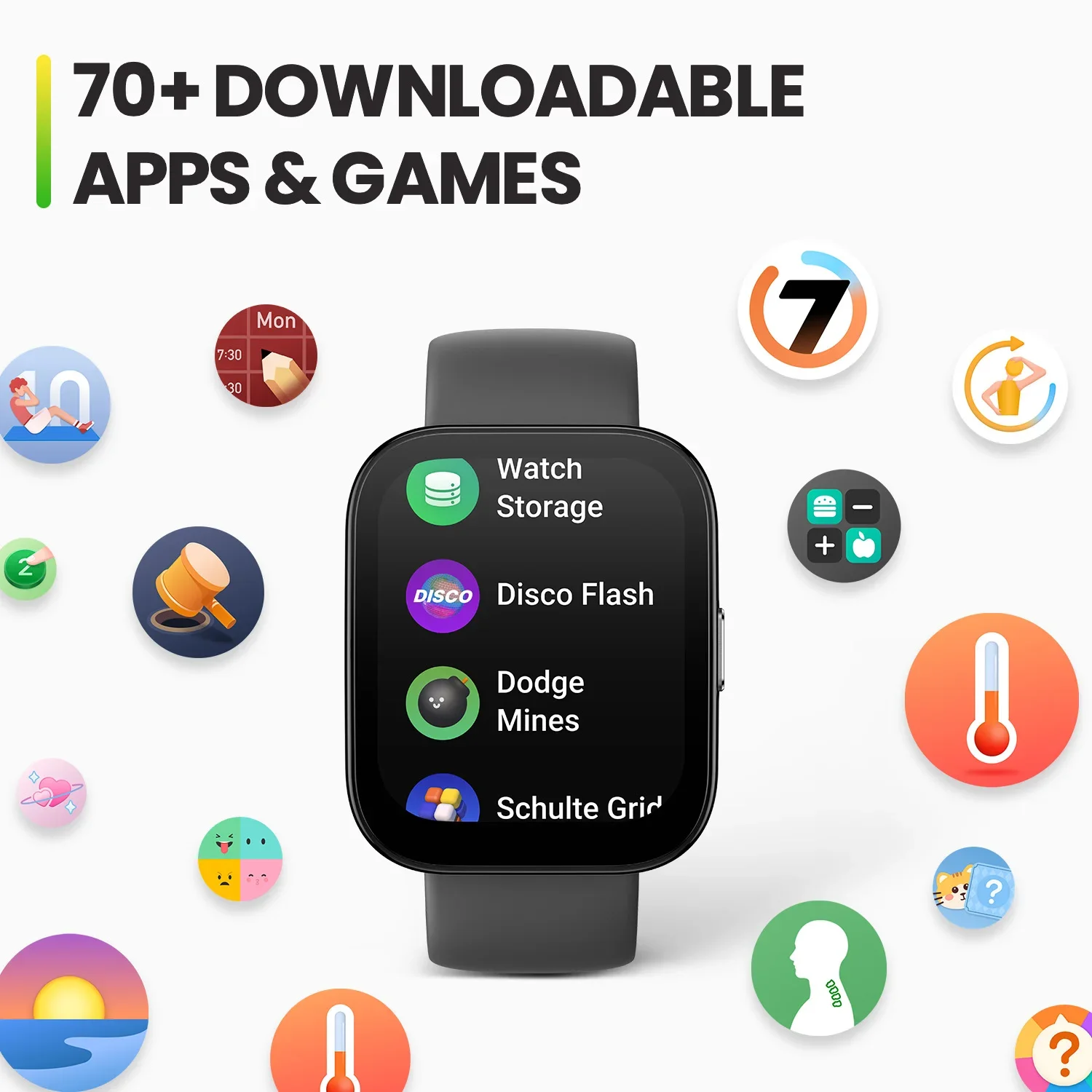 Amazfit Bip 5 Ʈġ  ȭ, ˷  Ʈ ġ, 120  ̻  , ȵ̵ IOS ޴, ǰ