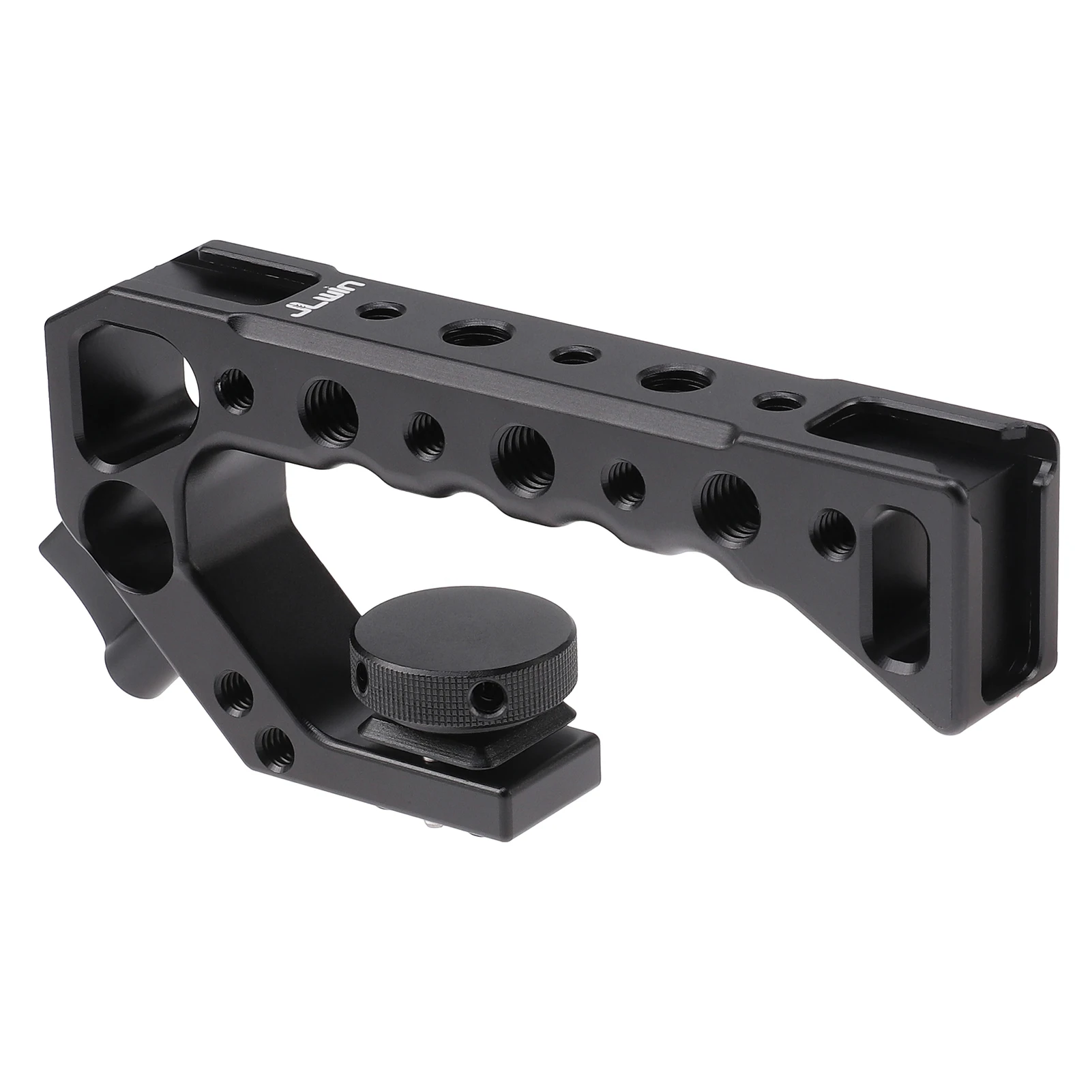 Camera Handle Grip JLwin Handel Camera Top Handgrip Aluminum 4 Cold Shoe Arca Swiss Mount 1/4"&3/8" Detachable 1/4" For Camera Cage Sports