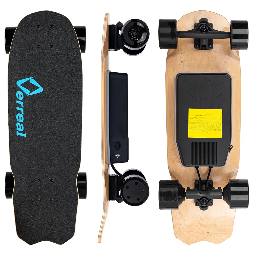 

Verreal Mini Electric Skateboards&Longboard Dual 720W Hub Motor Top Speed 24MPH 38KMPH 10Ah Battery Range 22 Miles/36 Kilometers