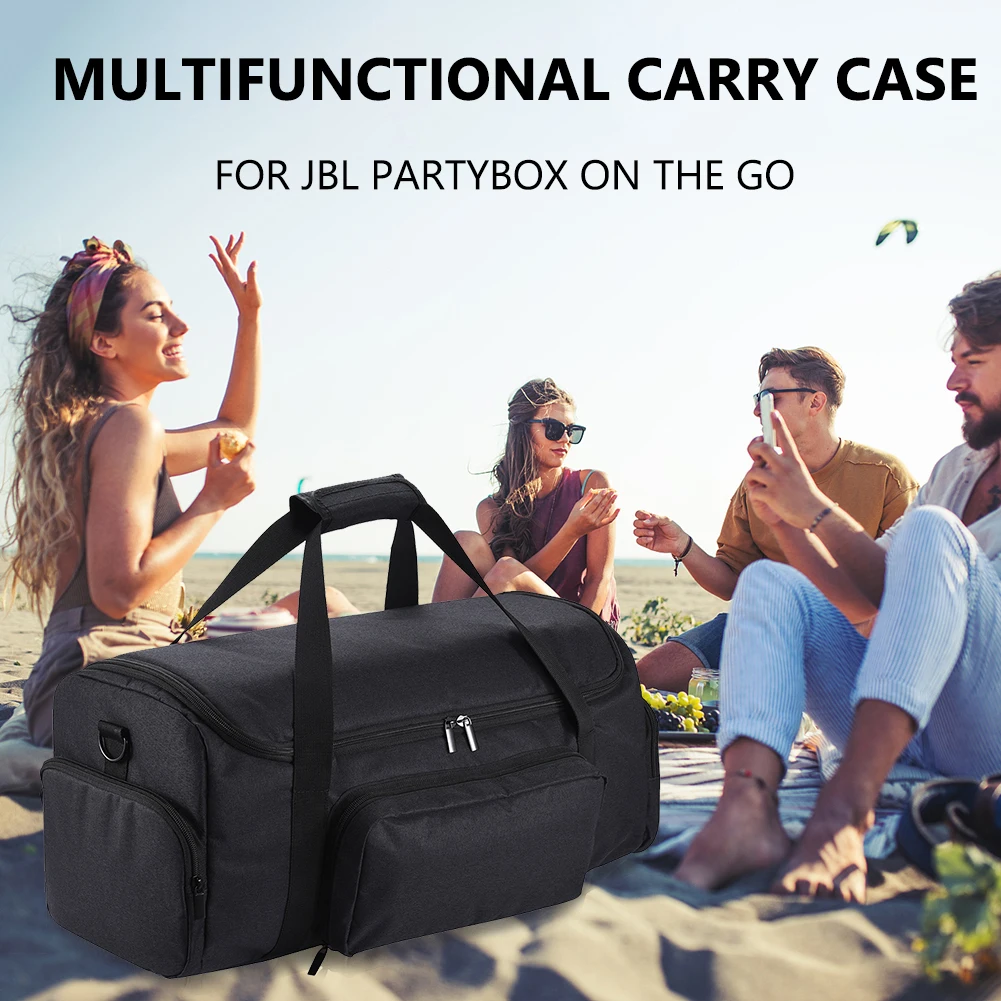 Portable Protective Pouch Bag Wireless Speaker Accessories Cables Charger Holder for JBL Partybox On The Go Bluetooth-compatible