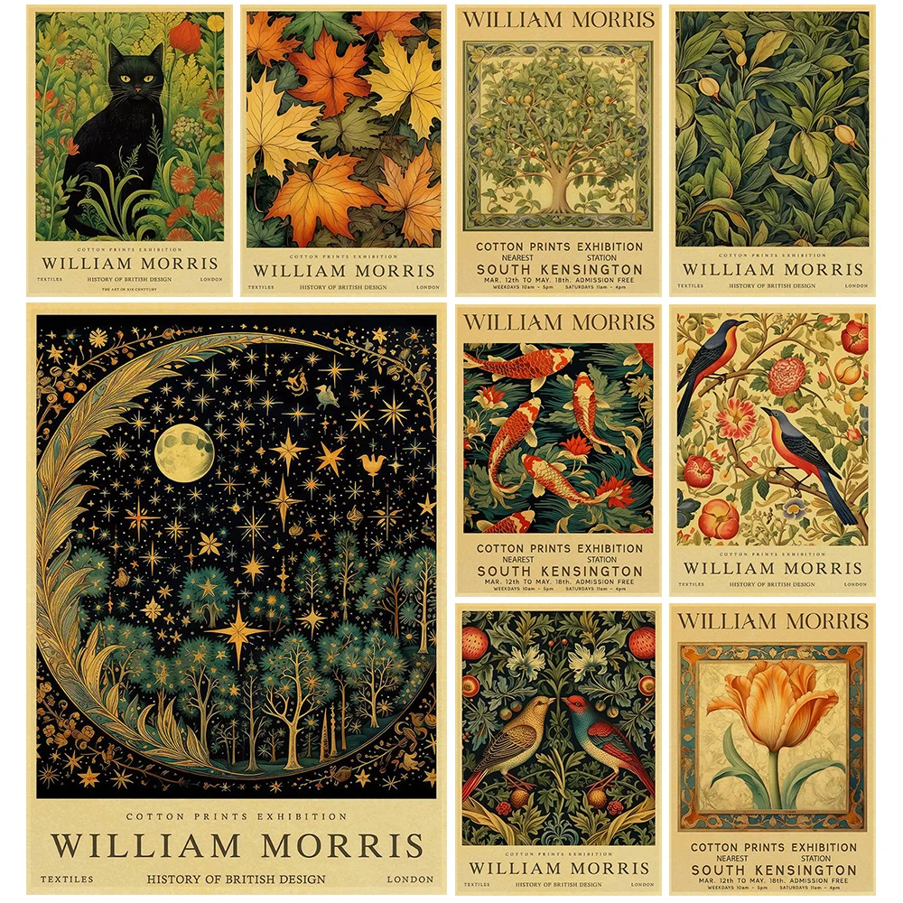 Vintage William Morris Aesthetic Canvas Art