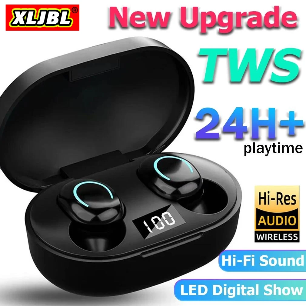 

XLJBL Airdots TWS Mini Pods Upgraded Bluetooth V5.3 Earphones TWS In Ear Digital Display Sports HIFI Stereo Wireless Earphones