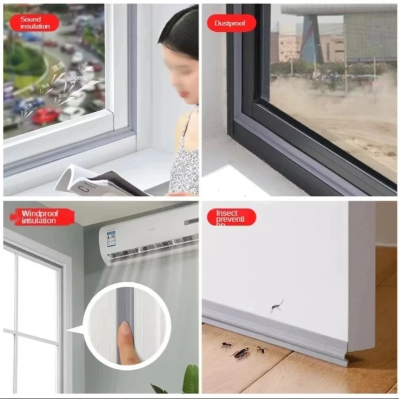 Sliding Type Window Sealing Strip Door and Window Seam Windproof Sound Insulation Self-adhesive Sealing Strip Warm Blocking Wind sealing strip,door seal strip,window seal strip,sealing strip tape,rubber seal strip,silicone seal strip