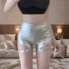 Sexy Trendy Hollow out High Waist Slim Fit Short Pants for Women Urban Style Comfortable Polyester Fabric Metal Decoration