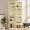 Portable Folding Shoe Rack Shoe Organizer Storage Box With MaClear Door For Closet Entryway Storage Containers Binsgnetic 6