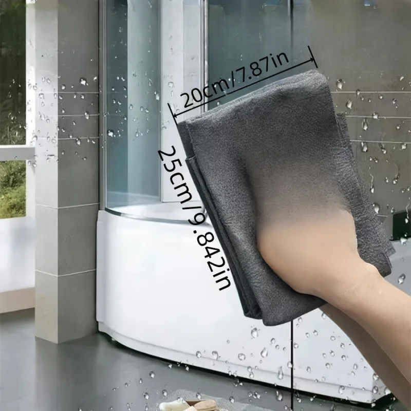 Magic Cleaning Cloth 5Piece Window Cleaning No Trace Left Waterless Printing Wipe Glass Wiper Mirror Artifact 7.87Inch/9.84Inch