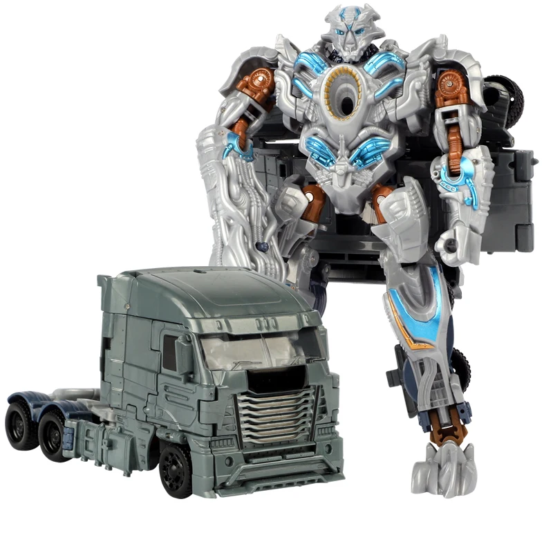 

YUE XING Top Sale 20cm Big Transformation Plastic Educational Cool Robot Action Figure Toys For Children Boys Car Model Gift