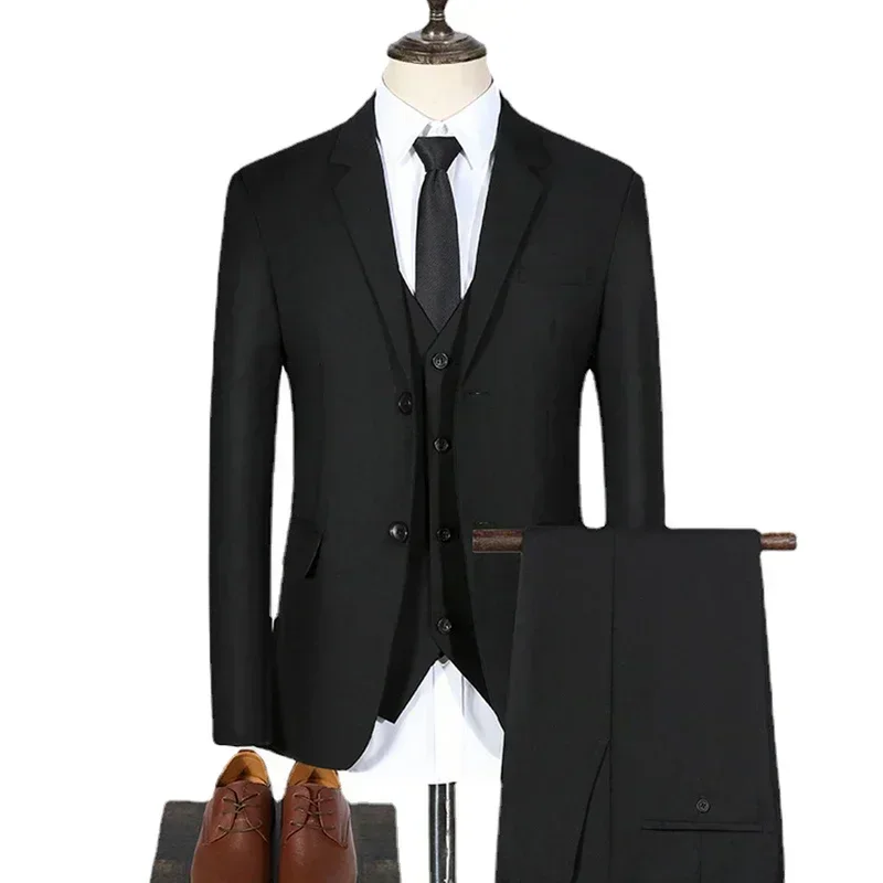 Blazer Jacket Men Western Suit Men Suits For Wedding 2 Pieces 3 Sets Blazers Elegant Formal Jackets Vest Pants Coats Full Classic Costume
