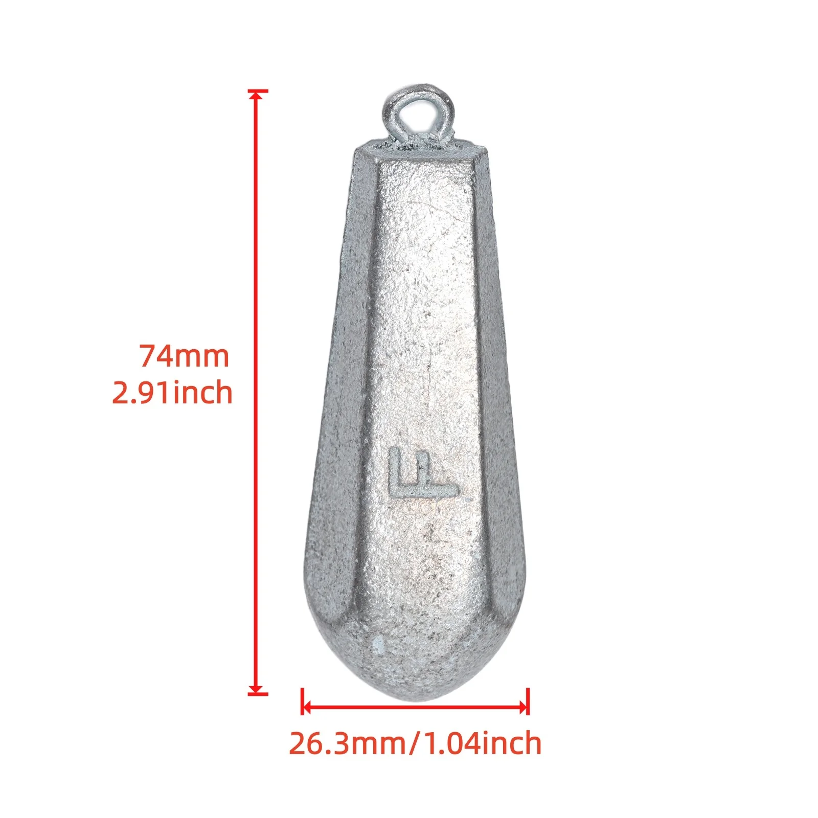 루이무 4개입 150g/5oz 눈물방울 모양 육각형 드롭샷 낚시 추/싱커 바닷물/민물 낚시용