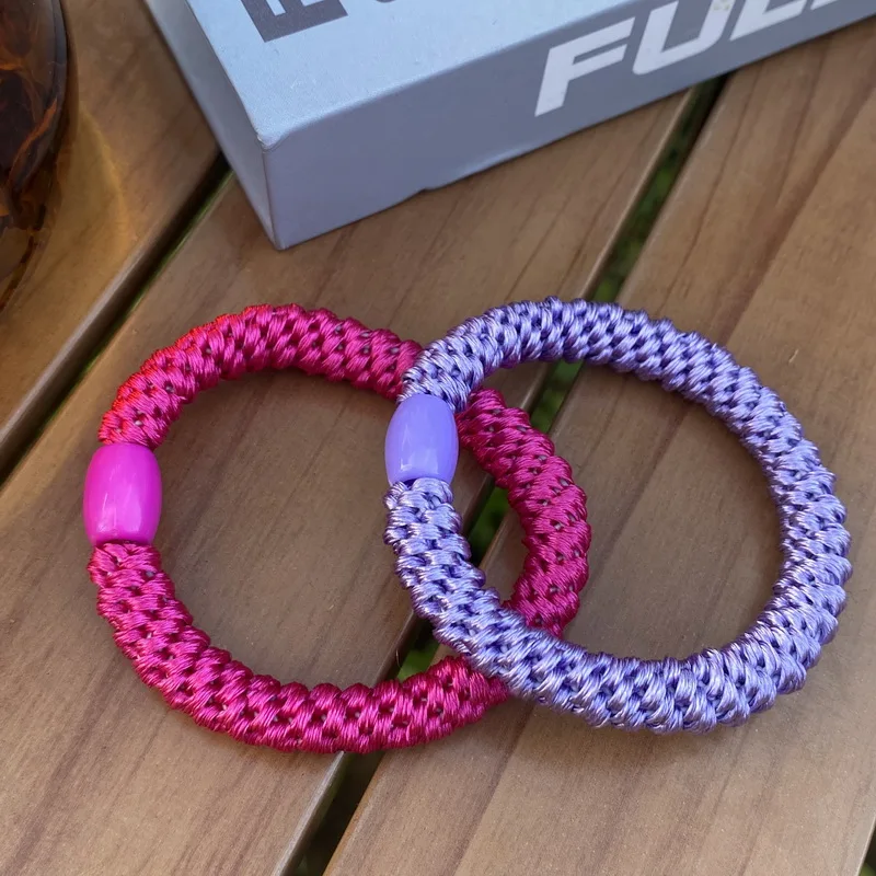 2 teile/satz Mode Knekki haar Elastiek Haargummi Für Frauen elastische haar gummibänder mädchen haar seil dame haarbänder zubehör – Detail 8