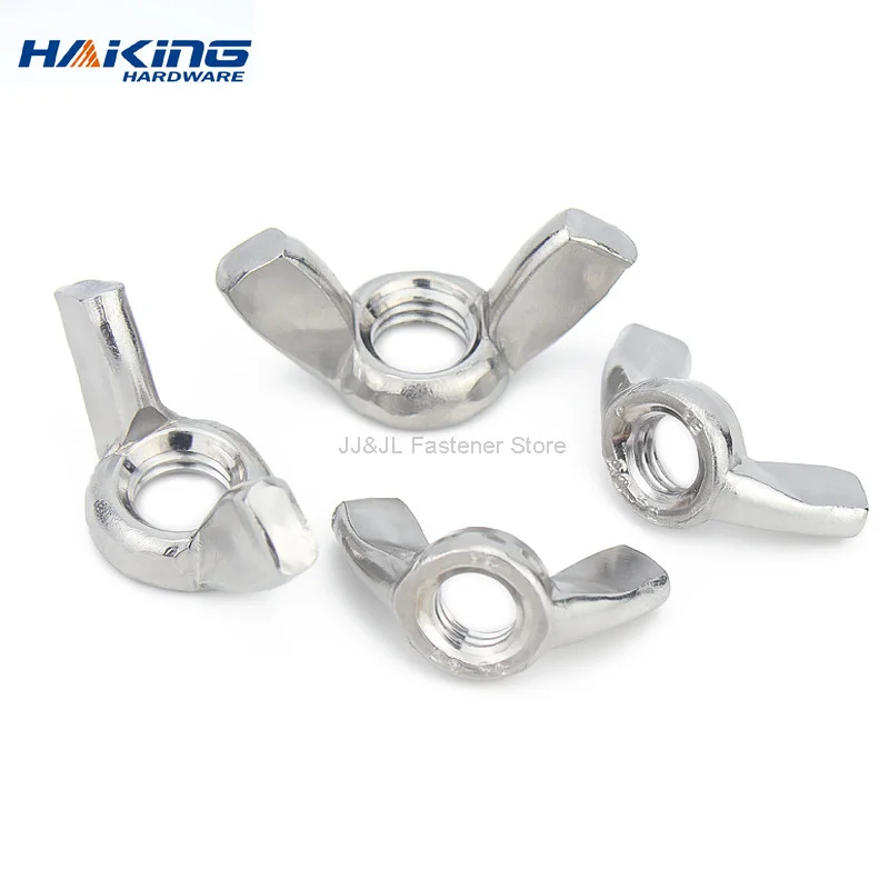 5/10/20pcs Butterfly Wing Nuts M3 M4 M5 M6 M8 M10 M12 Stainless Steel Wing Nuts Zinc Plated Hand Tighten Nut DIN315