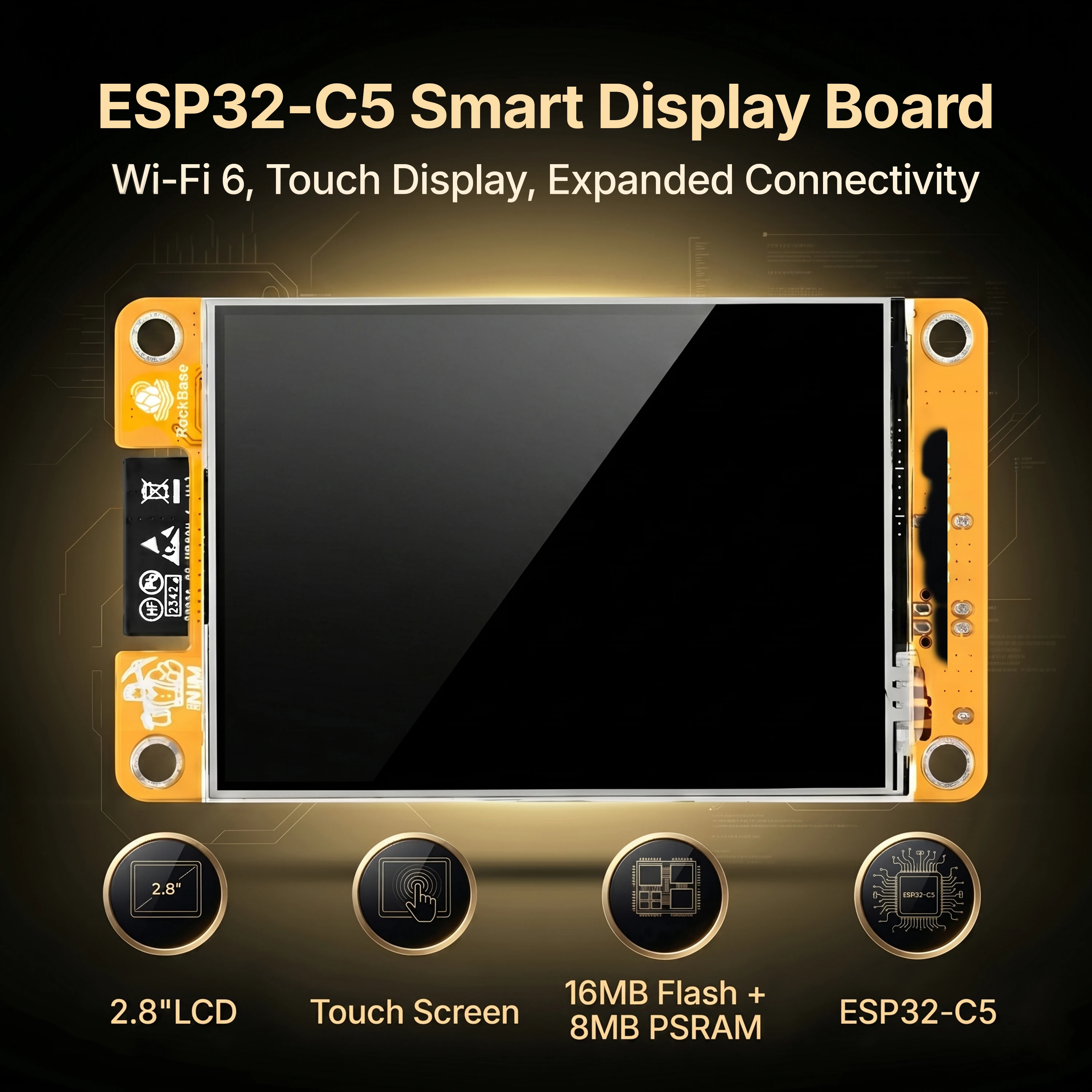 รูปสินค้า บอร์ดพัฒนา ESP32 C5 2.8 นิ้ว จอสัมผัส WiFi Bluetooth