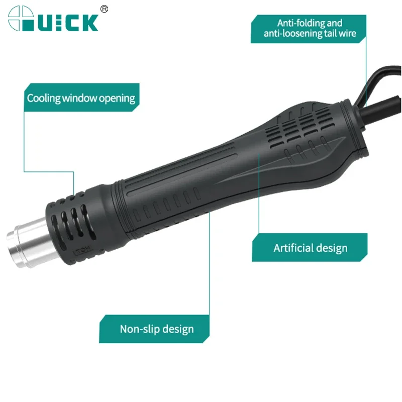 

Quick 715 Original Heat Gun Soldering Solder Station Handle For Hot Air Gun Desoldering Replacement Soldering Handle