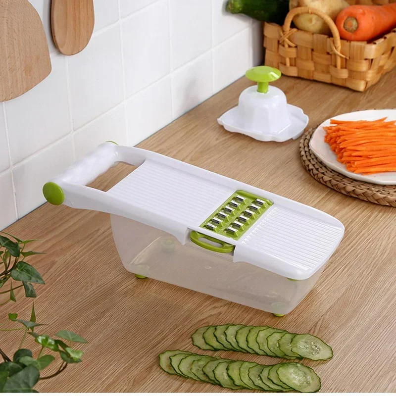 Vegetable Cutter 5 Blades With Container