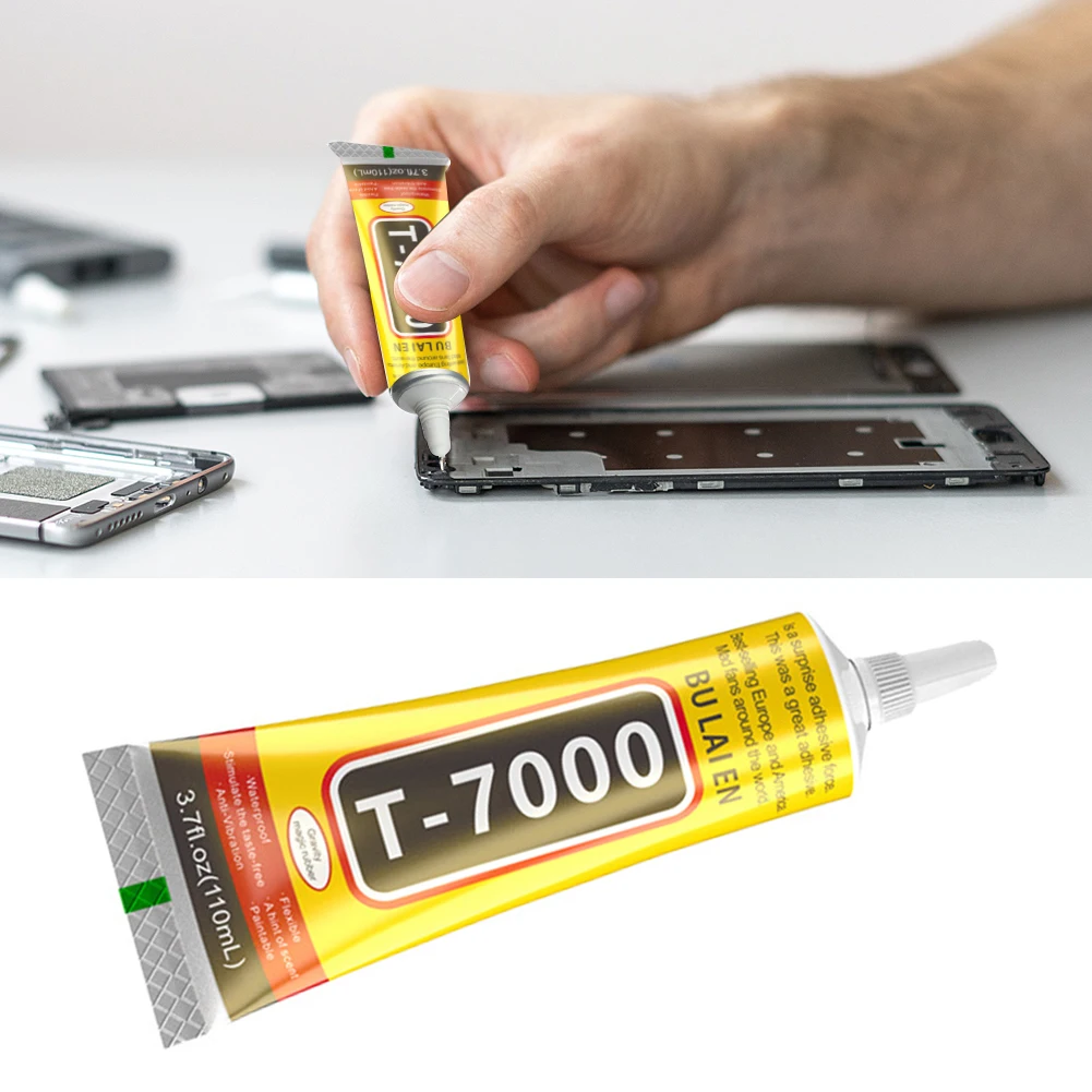 Super Glue 15ML 50ML 110ML T7000 Black Contact Cellphone Tablet Repair Adhesive Electronic Components Glue With Applicator Tip