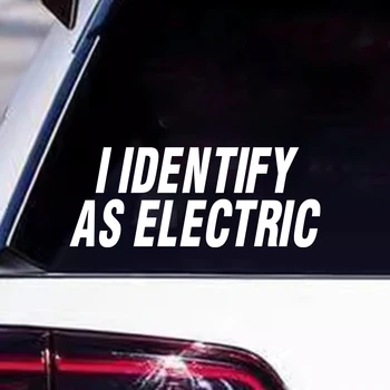 I Identify As Electric Car Sticker 1