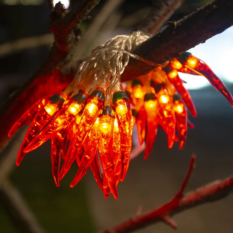 

Chili String Light Fashion Battery/USB Powered Red Pepper Light String Fairy Lighting Night Lamps for Deck Fence Patio Balcony