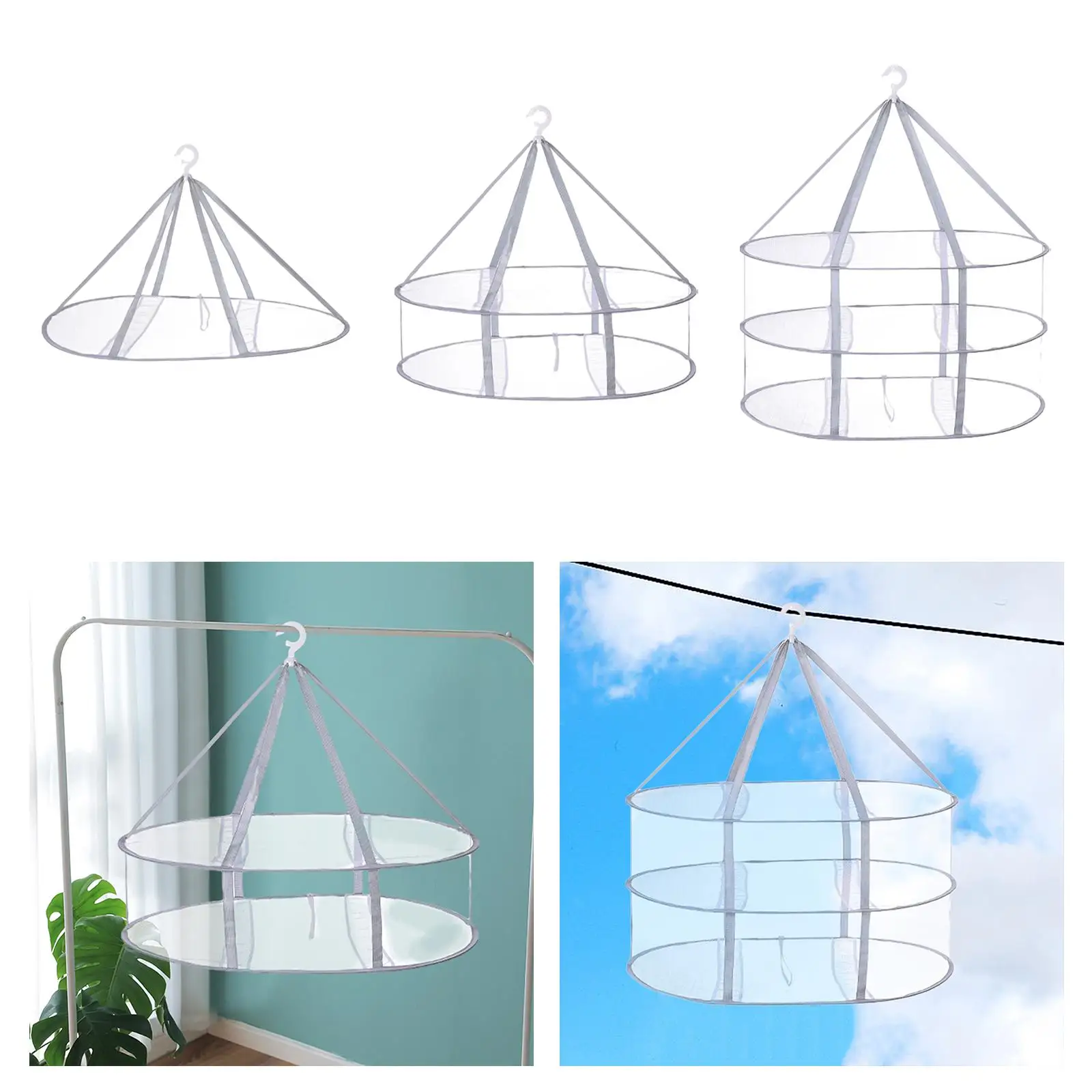 Sweater Drying Rack Sweater Drying Net Collapsible Hanging Laundry Rack Hanger for Toys Sock Swimsuit Indoor Outdoor Dolls 6