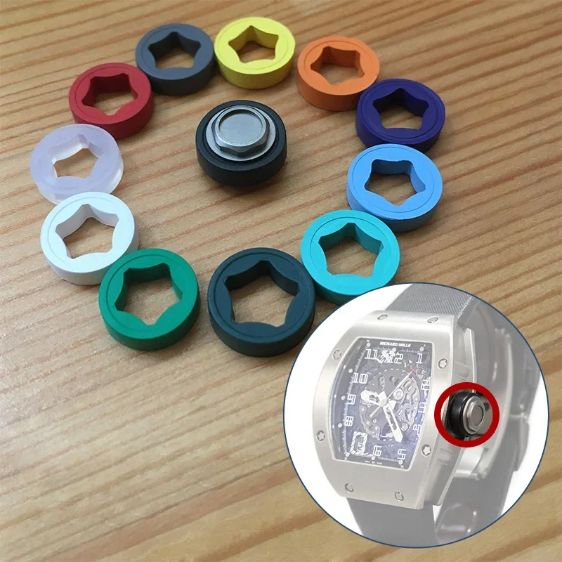 Corona Dell'Orologio In Gomma D'Acciaio Per L'Orologio Autentico Richard Mille Rm010