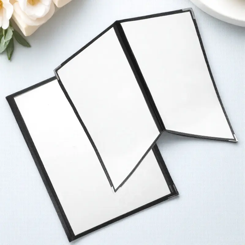 2Pcs 투명 PVC 바인더 커버 투명 레스토랑 메뉴 폴더 루스 리프 바인더 보호 메뉴 케이스 주방 용품