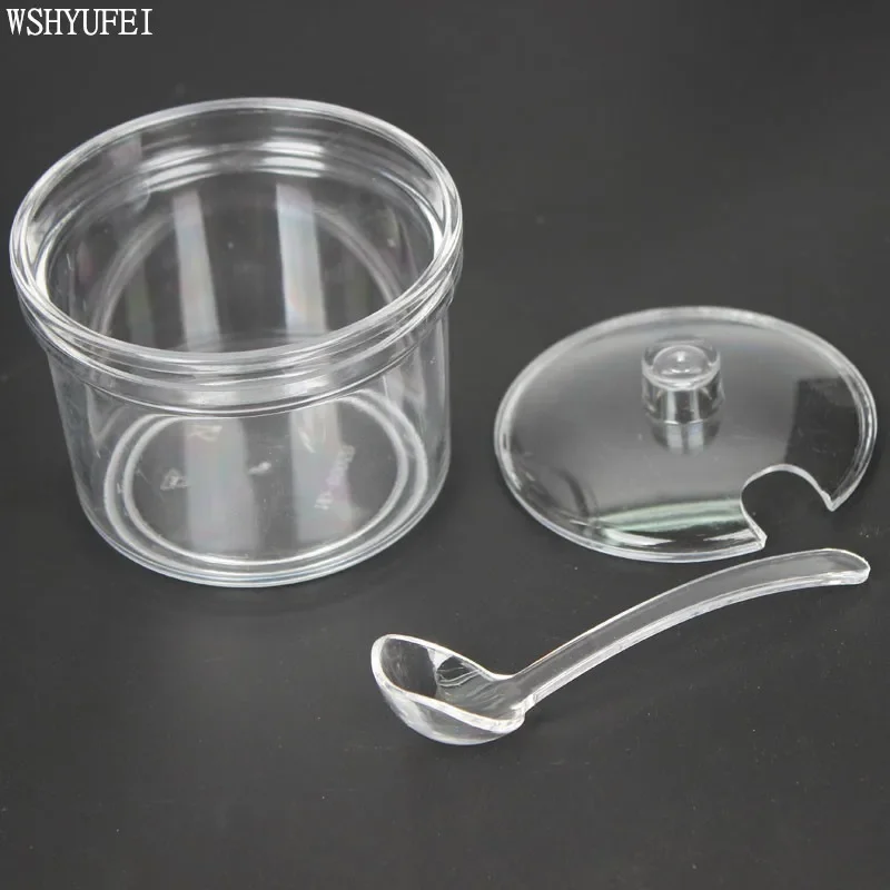 Sugar Bowl Acrylic Box Spice Jar Seasoning Salt Shaker Pot Cans Kitchen supplies