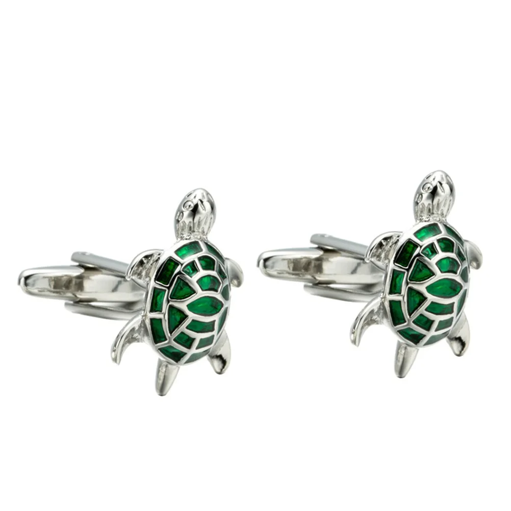 

Creative Turtle Shaped Sleeve Nail Universal Cufflink Fashion Cuff Stud for Woman Girl (Green)