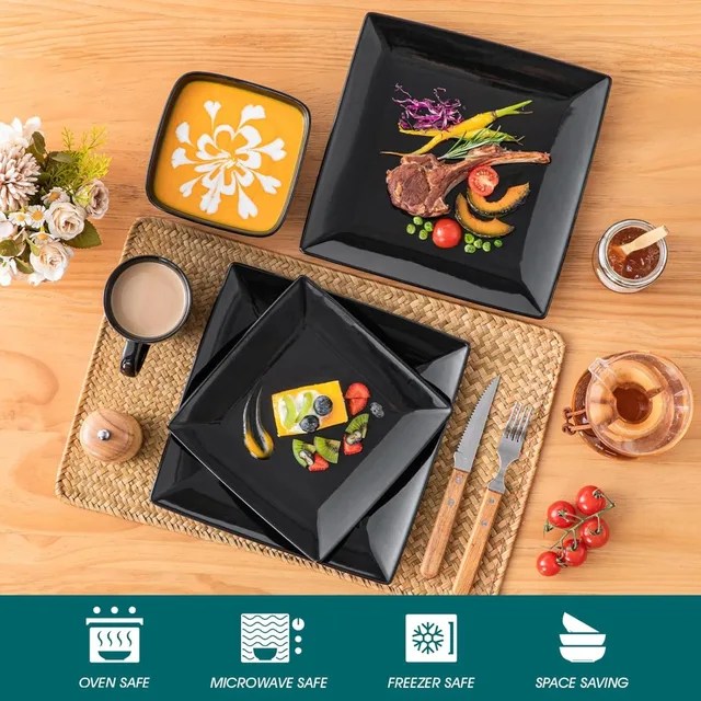 Black Square Dinnerware Set 2
