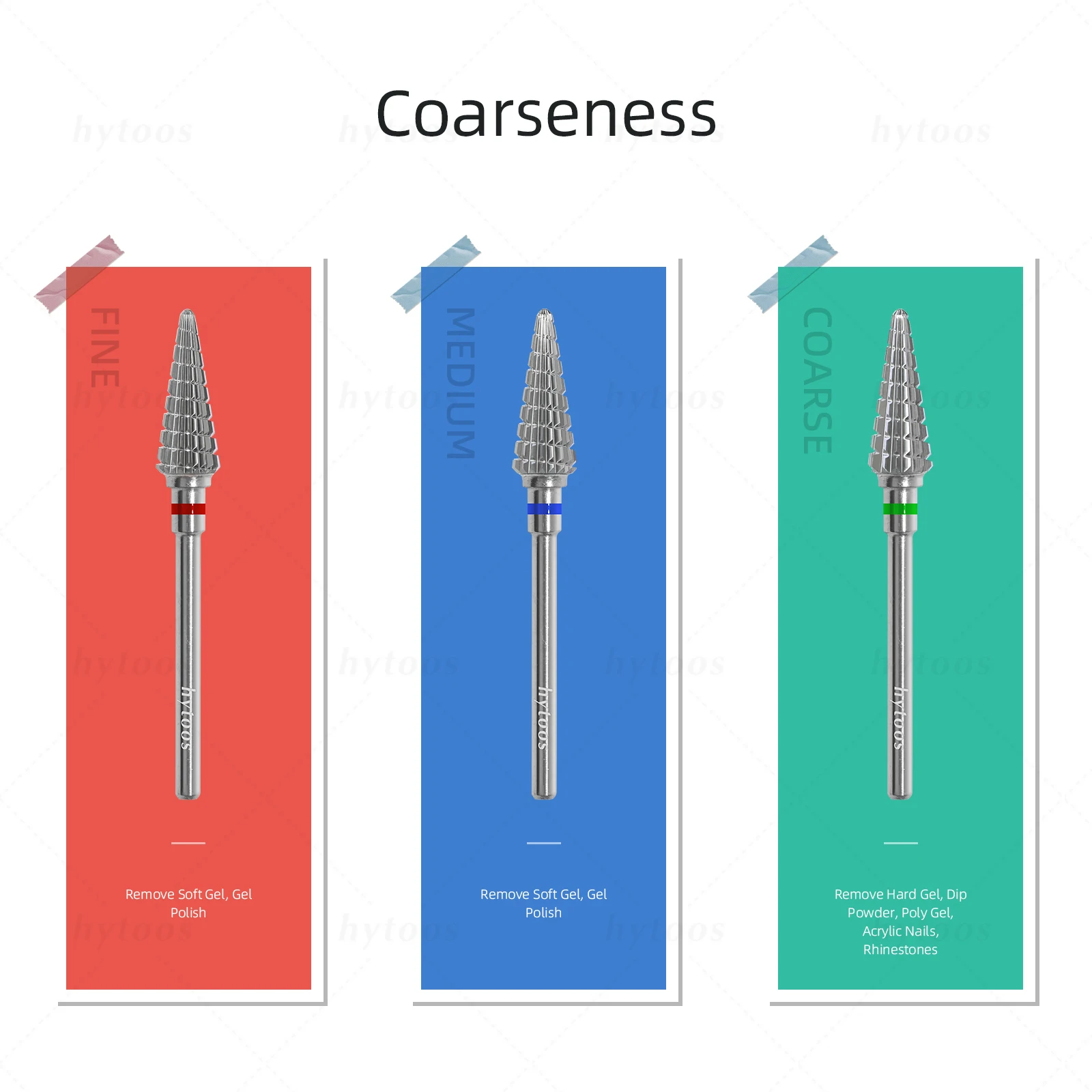 Nail Drill Bit Two-way Cone 15mm Taper Carbide Manicure Soft Gel Removal Nails Edge Cuticle Clean Tool